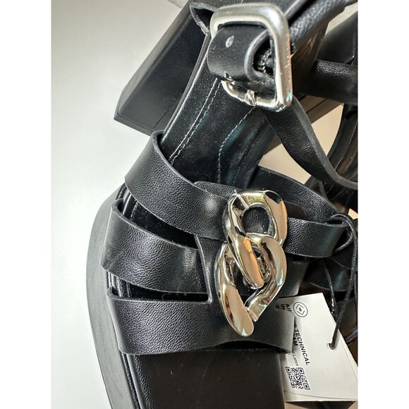 ZARA *NEW* Black Chunky Platform Strappy Heels Sandals Dressy Women US 6‎ EU 36 - Picture 8 of 13